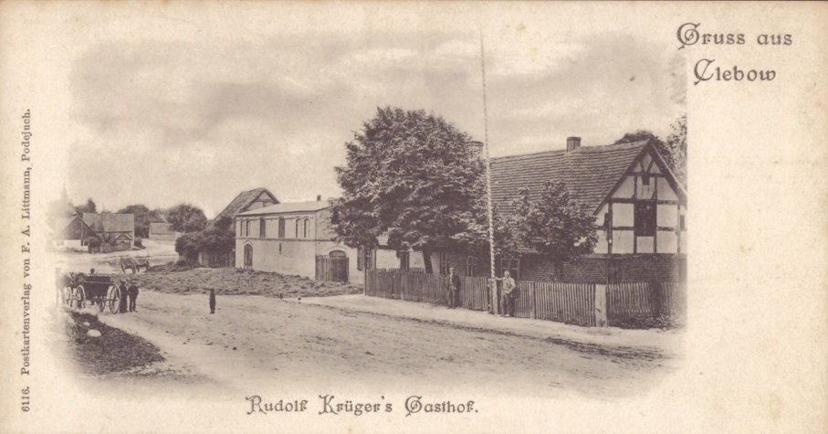 Ansicht aus Klebow, Kreis Dramburg, vor 1945