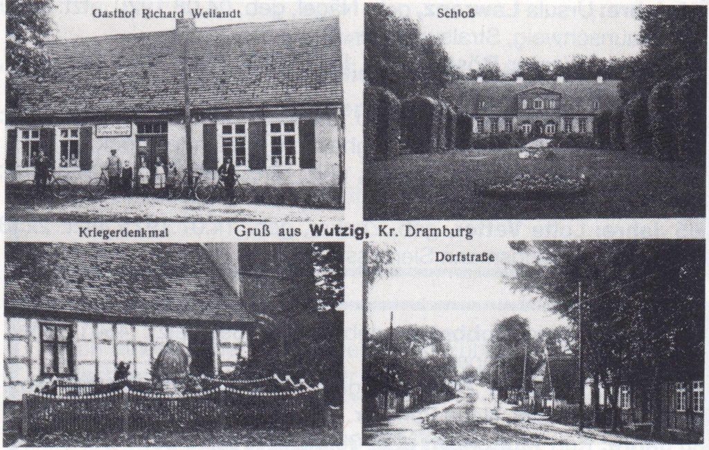 Alte Ansichtskarte von Wutzig, Kreis Dramburg