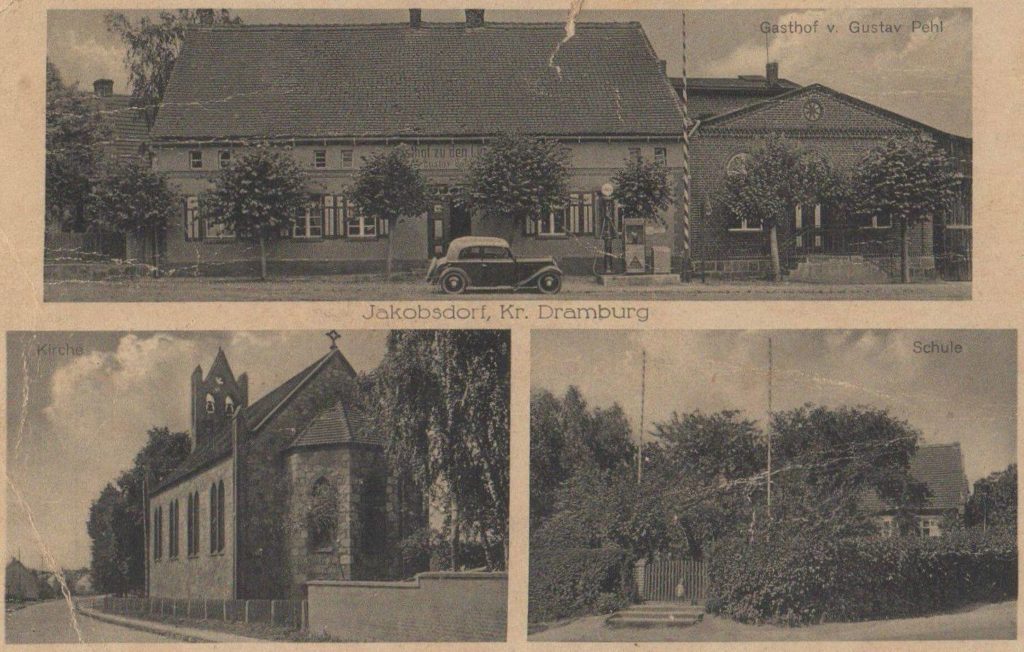 Ansichtskarte von Jakobsdorf Kreis Dramburg