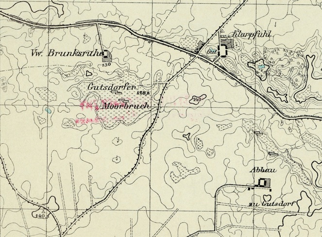 Karte Gutsdorf Kreis Dramburg
