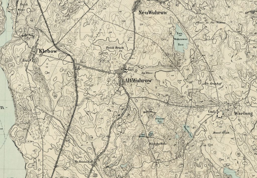 Kartenausschnitt Alt Wuhrow, Kreis Dramburg