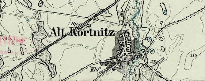 Kartenausschnitt Alt Körtnitz, Kreis Dramburg