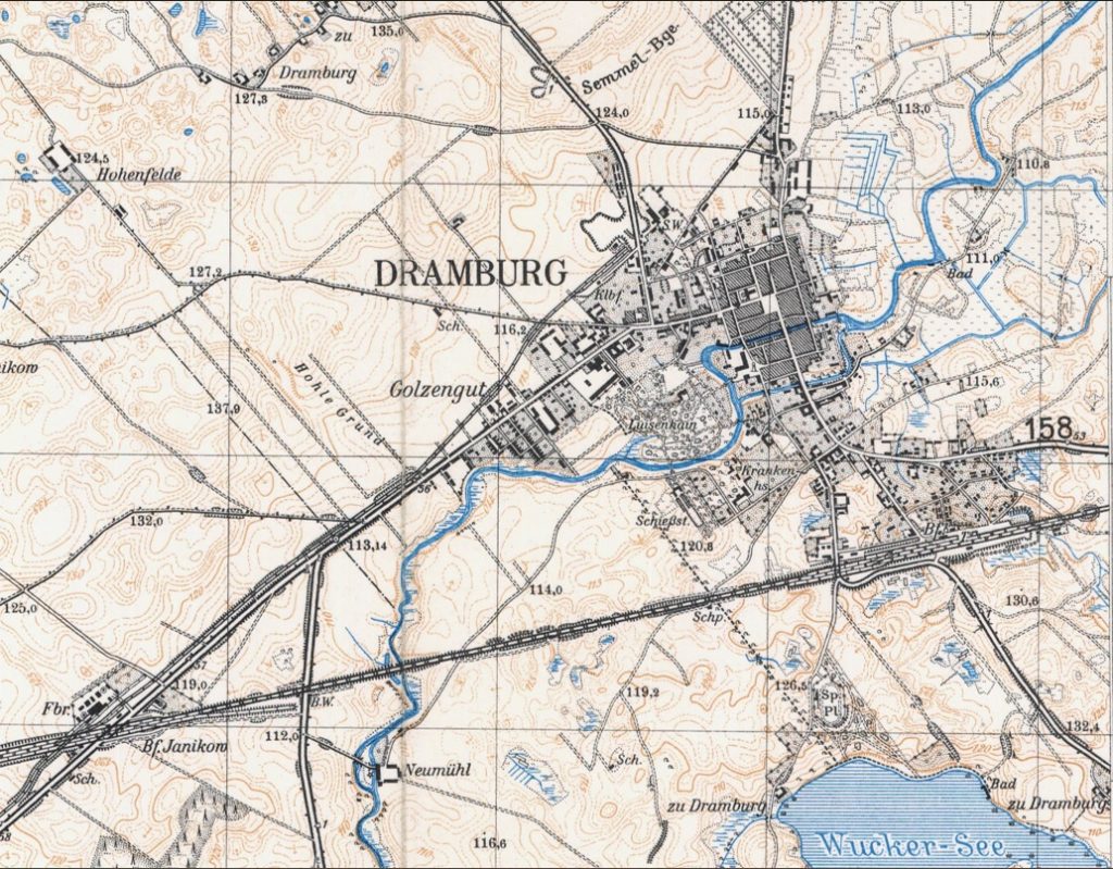 Kartenausschnitt Dramburg