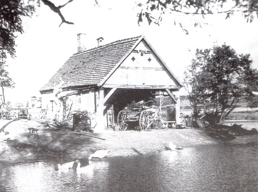 Die Schmiede in Groß Grünow, Kreis Dramburg, um 1937