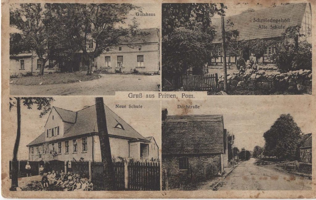 Ansichtskarte, Pritten, Kreis Dramburg (vor 1945)